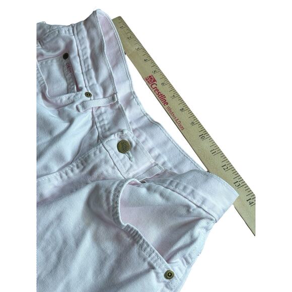 VTG Chic Womens 16 Average Pink Denim Jean Shorts Mom Fit Flat Front Summer - Picture 8 of 9